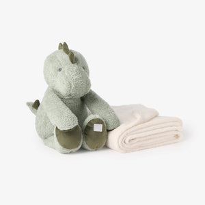 Dinosaur Bedtime Huggie Plush Toy with Blanket