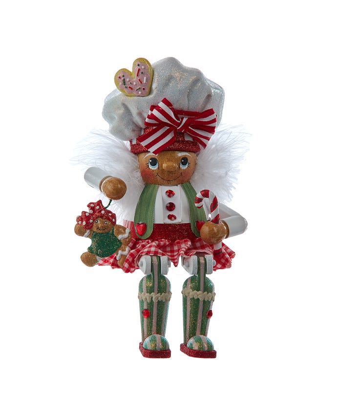 11" Hollywood Nutcrackers™ Gingerbread Baker Girl Shelf Sitter Nutcracker
