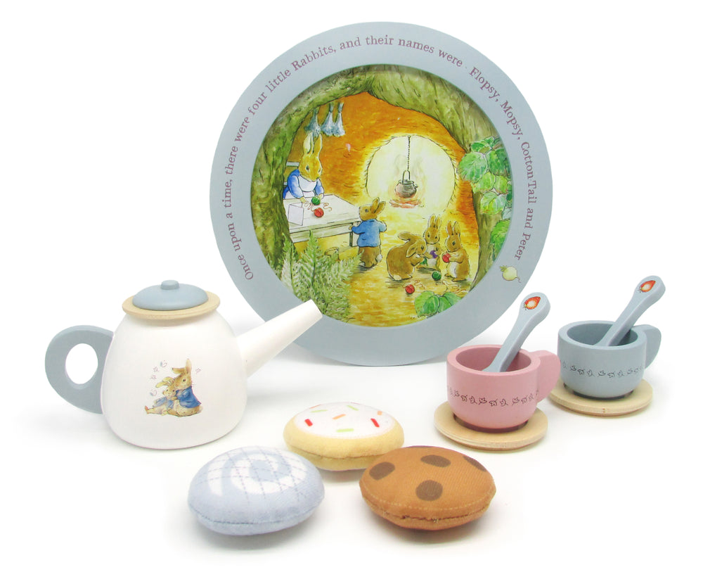 Beatrix Potter 11 Piece Wooden Tea Set