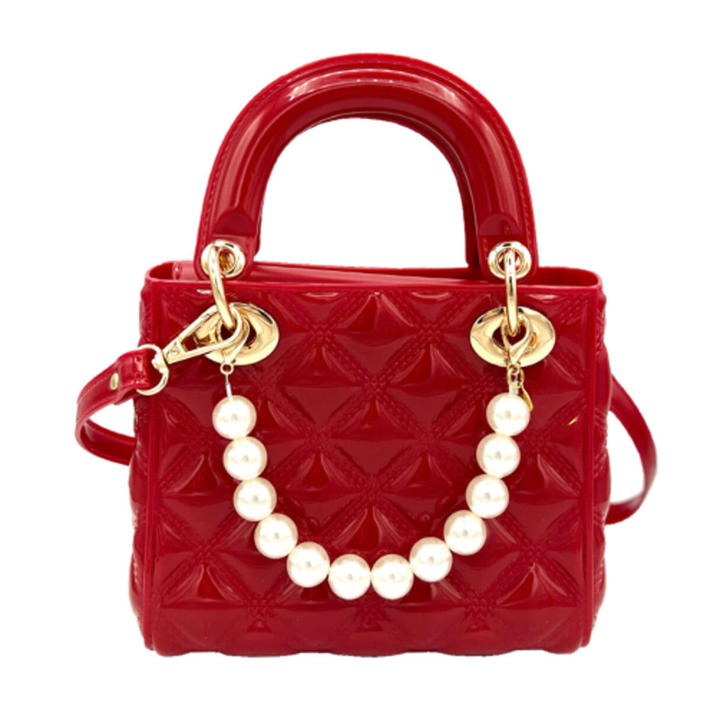 Girls' Pearl Crimson Handbag