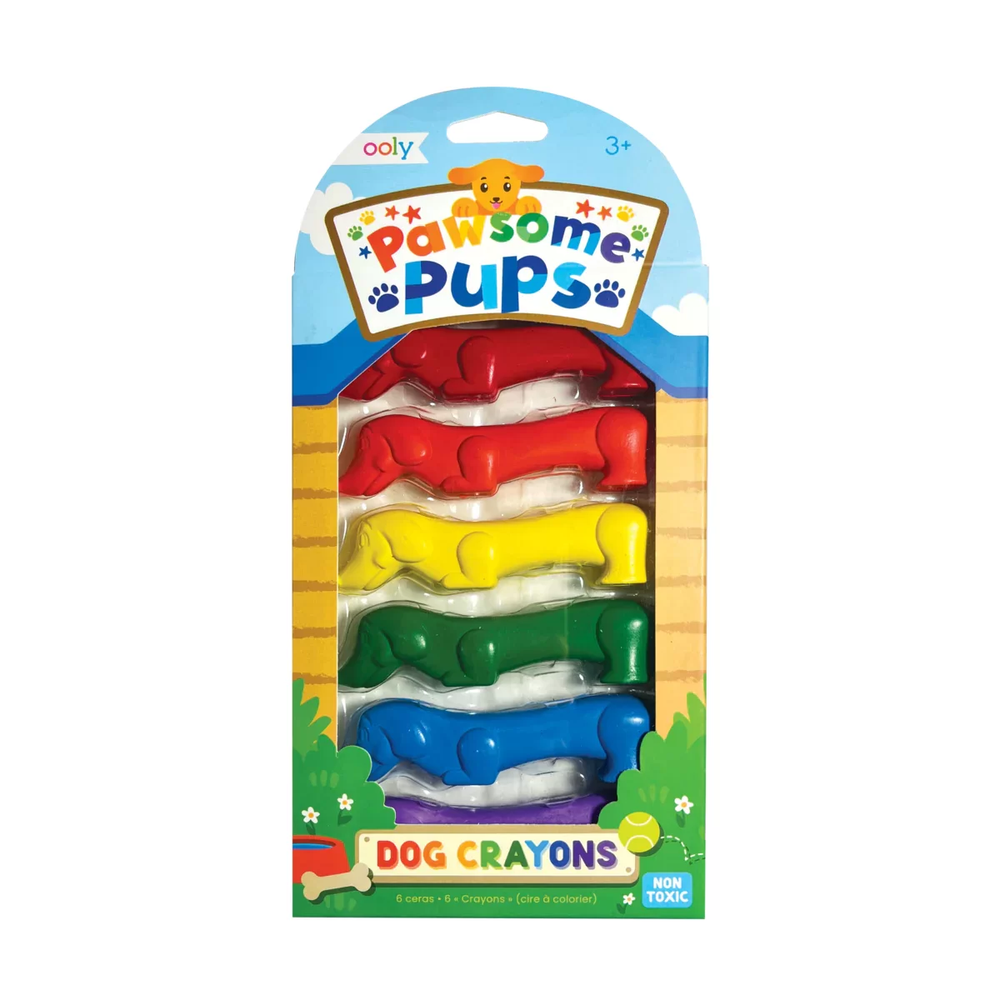 Pawsome Pups Dog Crayons - 6 Piece Set