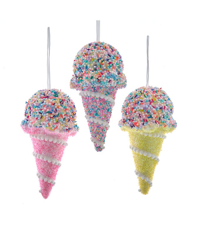Pastel Ice Cream Ornaments 8"