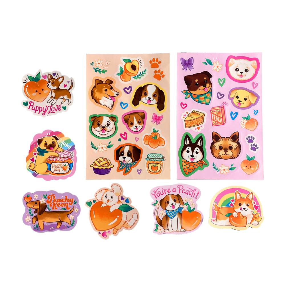 Stickiville Puppies and Peaches Scented Stickers