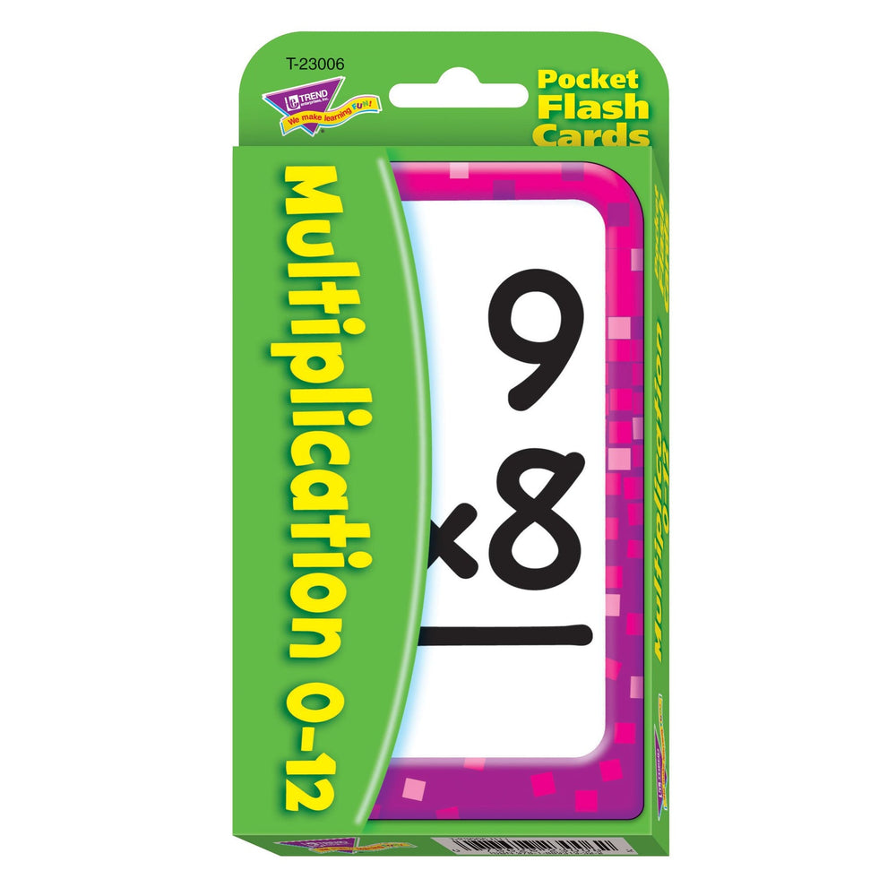 Multiplication 0-12 Pocket Flash Cards