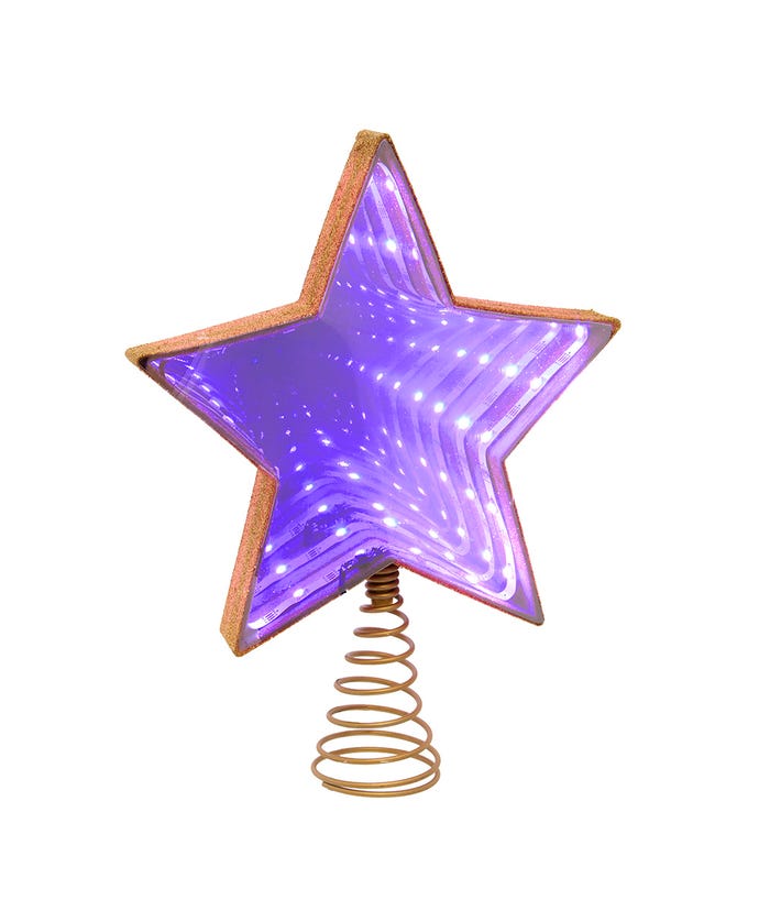 11.5" Multicolor Infinity Effect Star Treetop