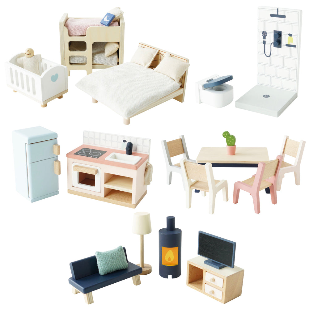 Complete Doll House Furniture Set