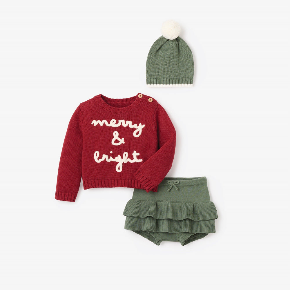 Merry & Bright Sweater, Skirt & Hat Set - Select Size