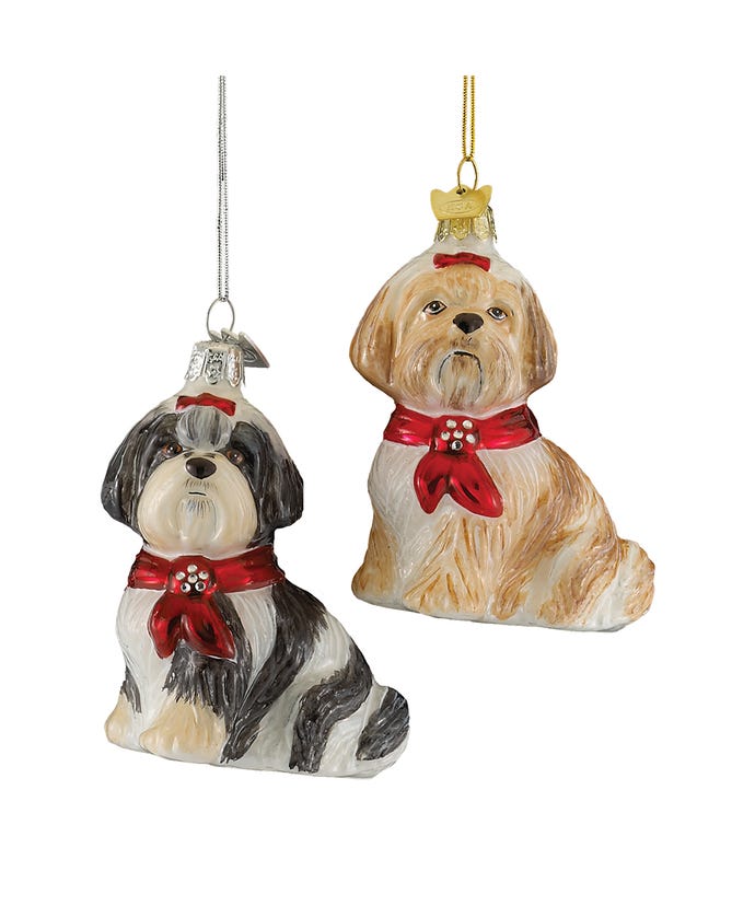 Shih Tzu Glass Ornaments - Noble Gems™