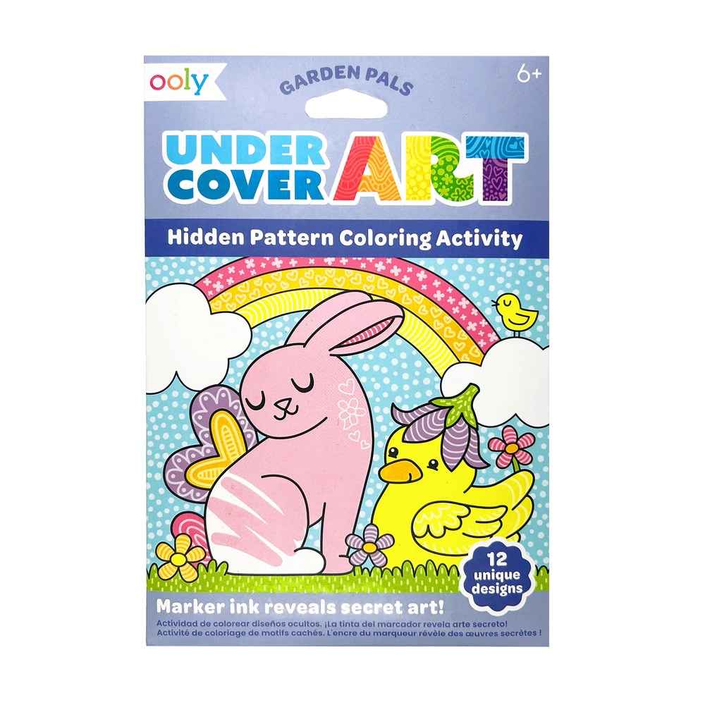 Undercover Art Hidden Pattern Coloring Activity Art Cards - Garden Pals