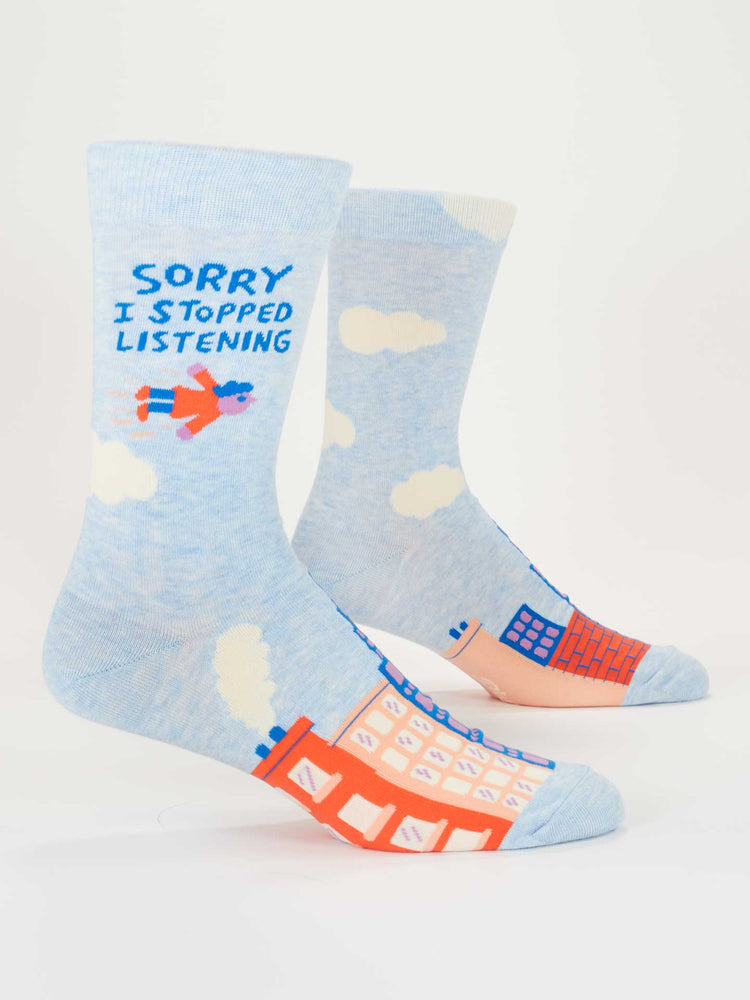 Sorry I Stopped Listening - Men's Crew Socks
