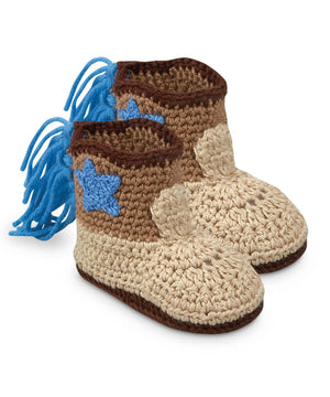 Cowboy Boot Crochet Bootie - NB (0-1) - Select Color