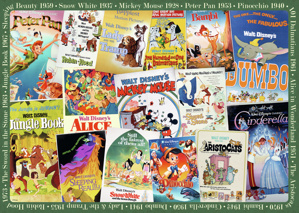 Disney Vintage Movie Posters 1000 Piece Puzzle