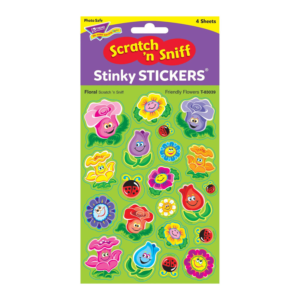 Friendly Flowers, Floral scent Retro Scratch 'n Sniff Stinky Stickers