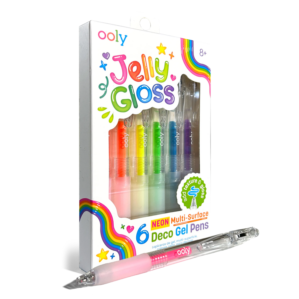 Jelly Gloss: Neon Multi-Surface Deco. Gel Pens (Set of 6)