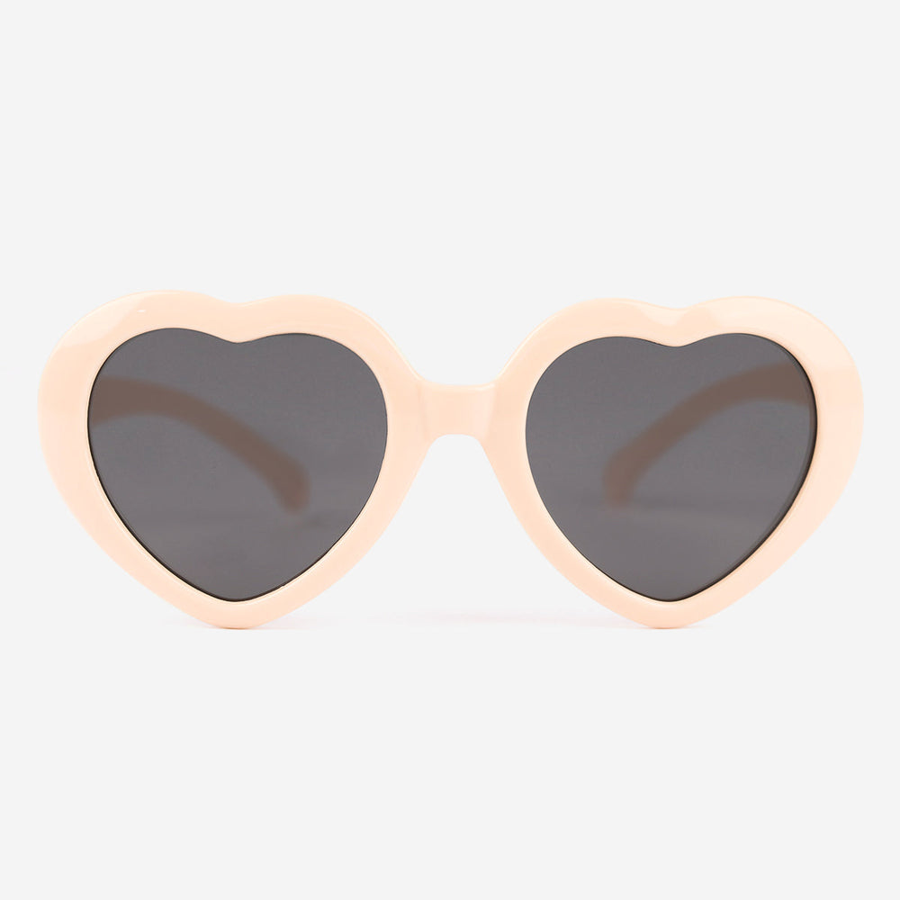 Skyler Heart Shaped Sunglasses - Cream