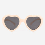 Skyler Heart Shaped Sunglasses - Cream