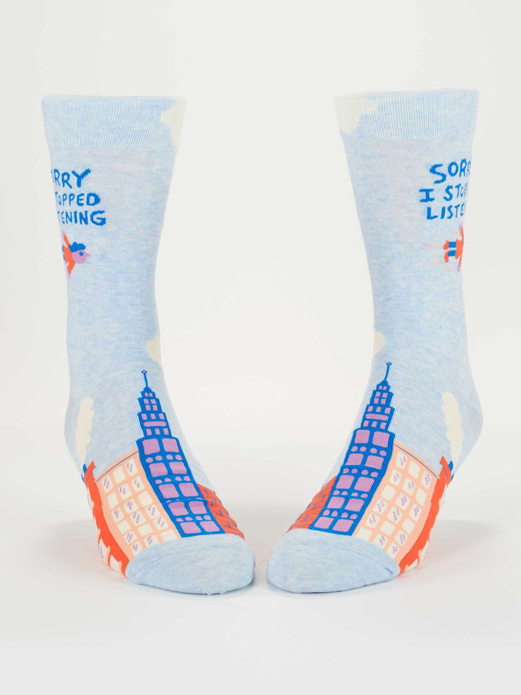 Sorry I Stopped Listening - Men's Crew Socks