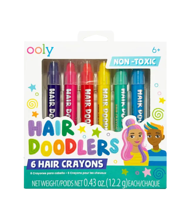 Hair Doodlers Hair Crayons - 6 Piece Set