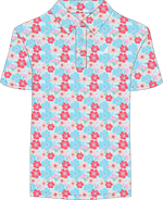 Miles Print Performance Flower Polo - Select Size
