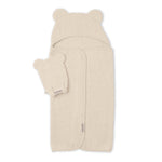 Linen  Hooded Towel + Wash Mitt Set