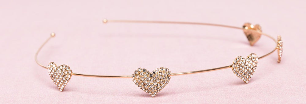 Boutique Rhinestone Heart Headband