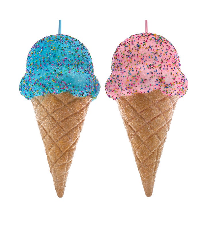 Ice Cream Cone Ornaments 16"