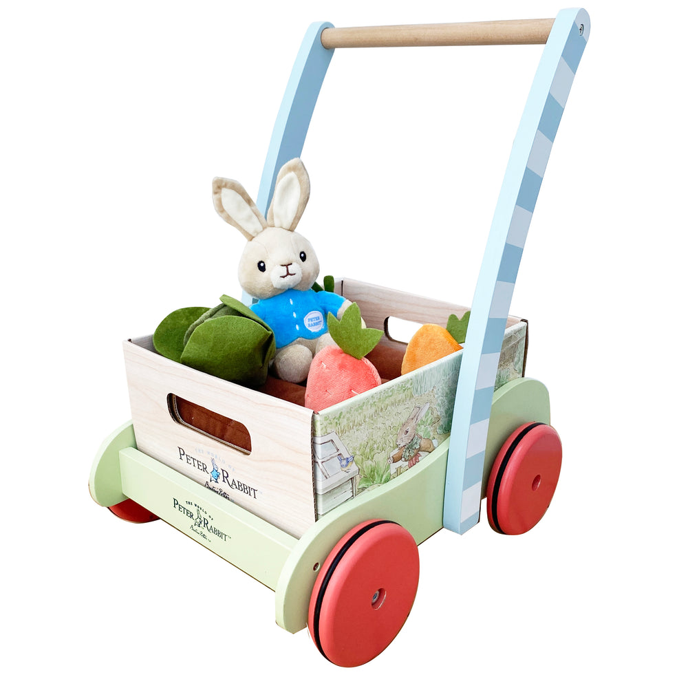 Beatrix Potter Wooden Garden Wagon and Veggie Play