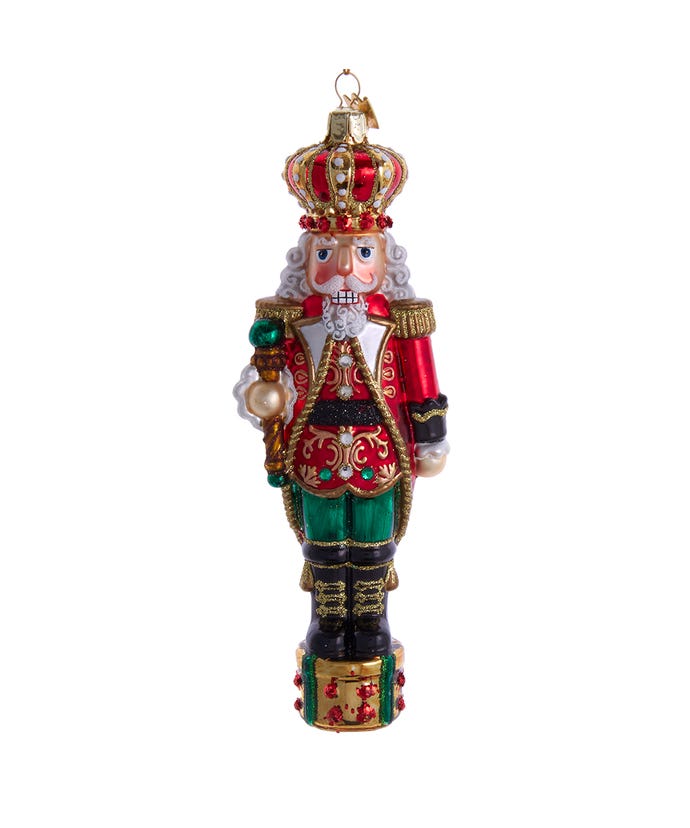 Bellissimo Glass King Nutcracker Ornament