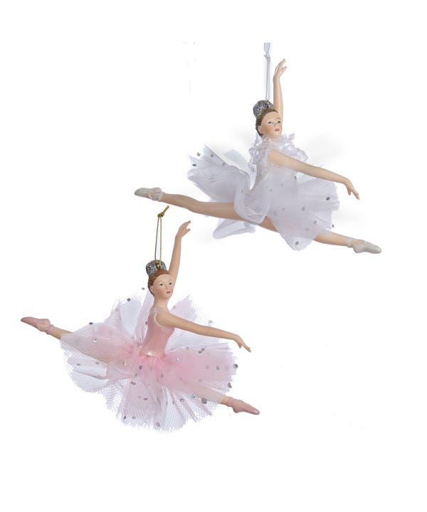 Pink and White Ballet Ornaments - Select Style