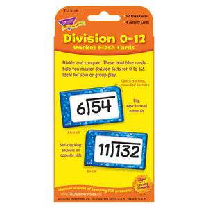 Division 0-12 Pocket Flash Cards