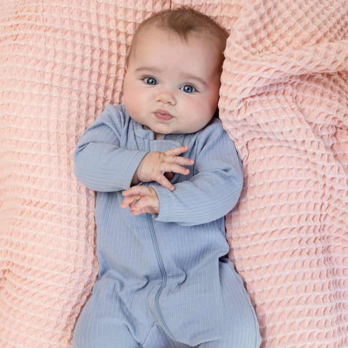 Blush Waffle Baby Blanket