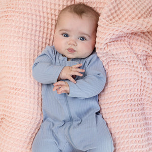 Blush Waffle Baby Blanket