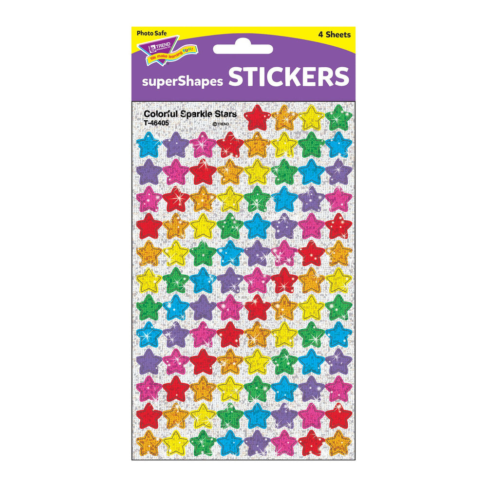 Colorful Stars superShapes Stickers – Sparkle