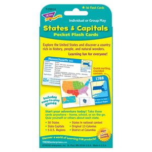 States & Capitals Pocket Flash Cards