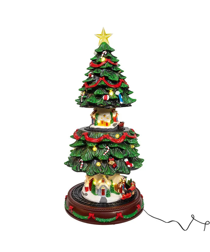 Musical Animated Christmas Tree Table Piece
