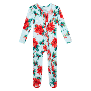 Winter Lily Footie Ruffled Zippered One Piece - Select Size