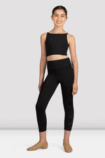 M1250C - Girls Mirella Black Glow Girl Twist Back Crop Top - Select Size