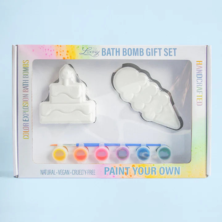 Paint Your Own Bath Bombs - Cake & Ice Cream Cone