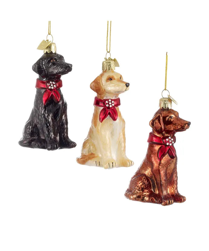 Noble Gems™ Labrador Retriever Glass Ornaments