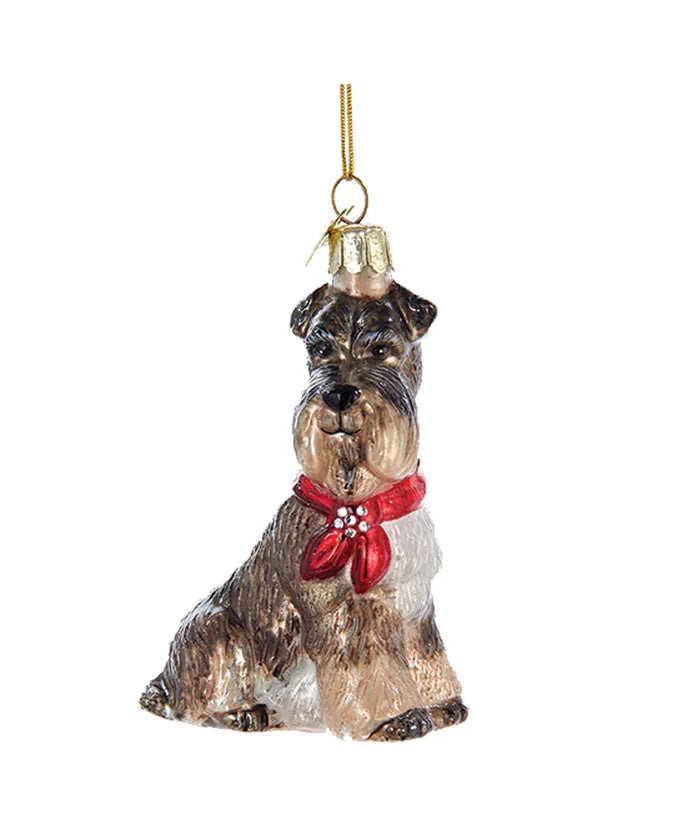 Noble Gems™ Schnauzer Glass Ornament