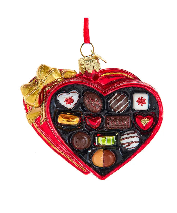 Noble Gems™ Glass Heart Box Of Chocolate Ornament