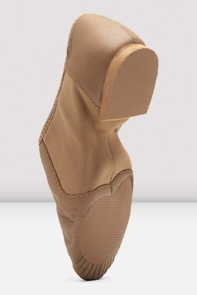 S0495L - Tan - Ladies Neo-Flex Slip On Leather Jazz Shoe - Select Size