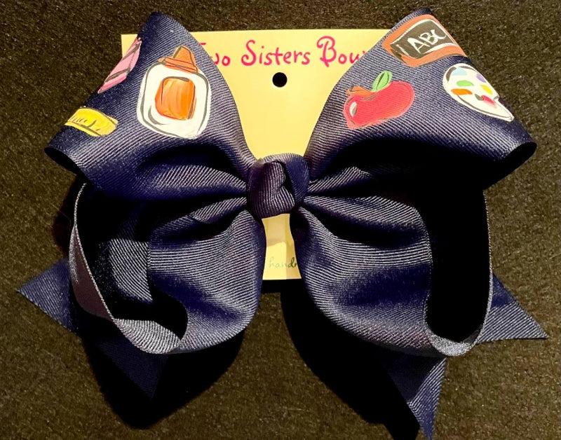 School Supplies Bow - Select Size