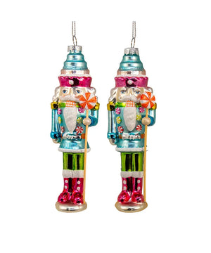 6" Glass Nutcracker Ornaments