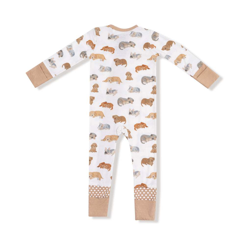 Napping Puppies 2 Way Zipper Romper - Select Size