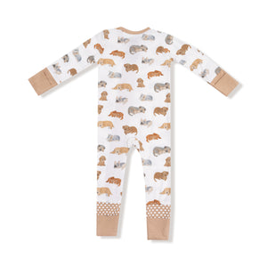 Napping Puppies 2 Way Zipper Romper - Select Size