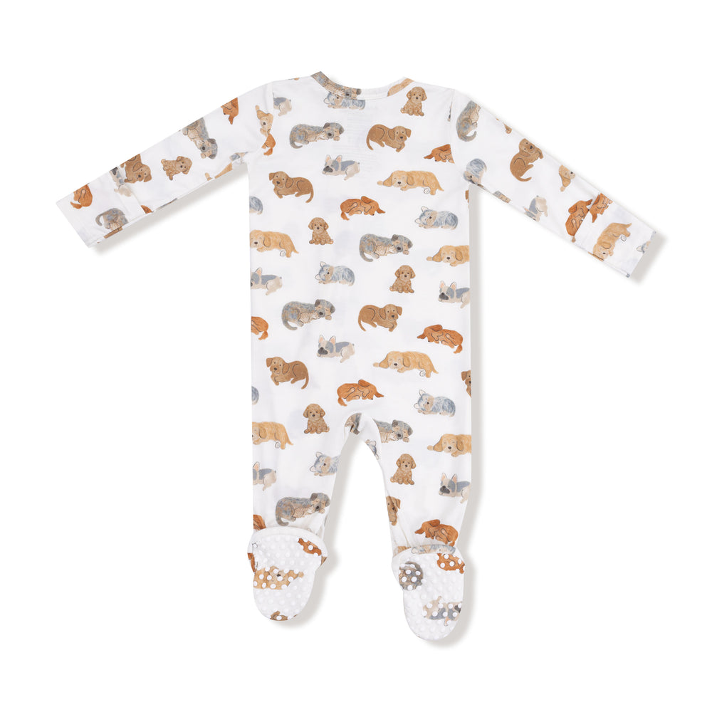Napping Puppies 2 Way Zipper Footie - Select Size