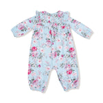 Charlotte Floral Ruffle Sleeve Romper - Select Size