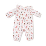 Cowgirl Dogs Ruffle Sleeve Romper - Select Size