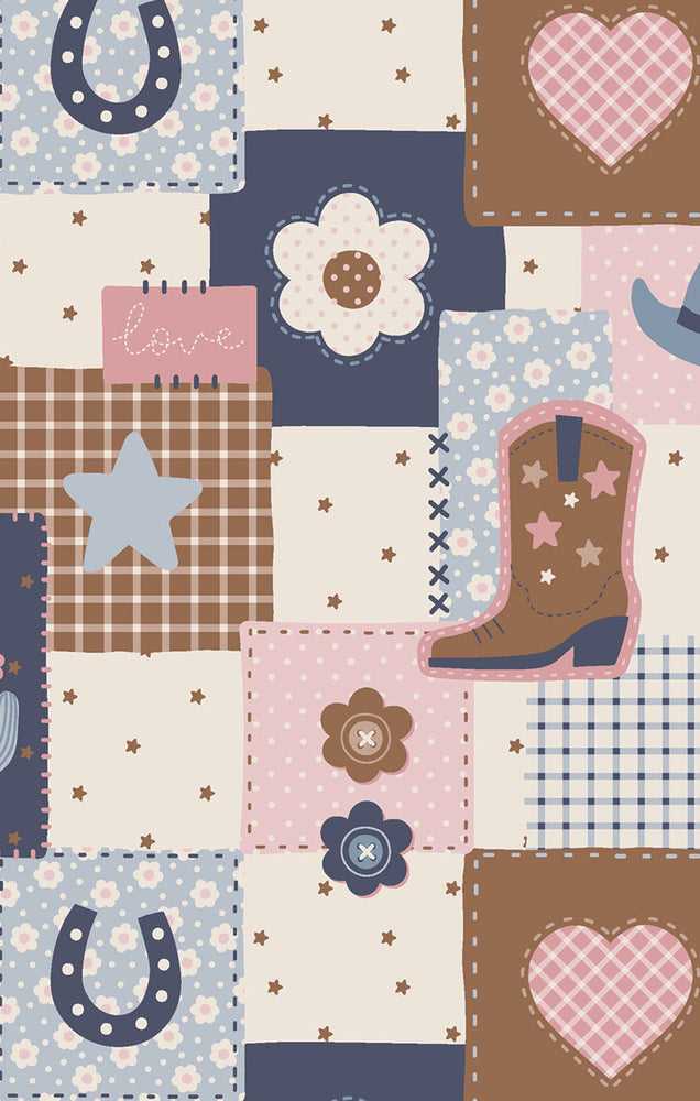 Patchwork Cowgirl Ruffle Dress and Rib Legging - Select Size